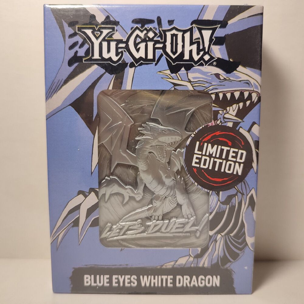 Yugioh Blue Eyes White Dragon Metal Card Ingot Official Collectible Figurine